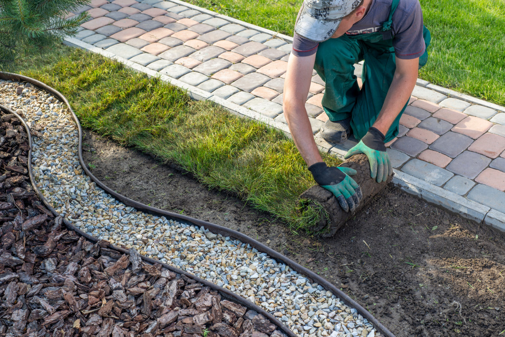 grass turf installation